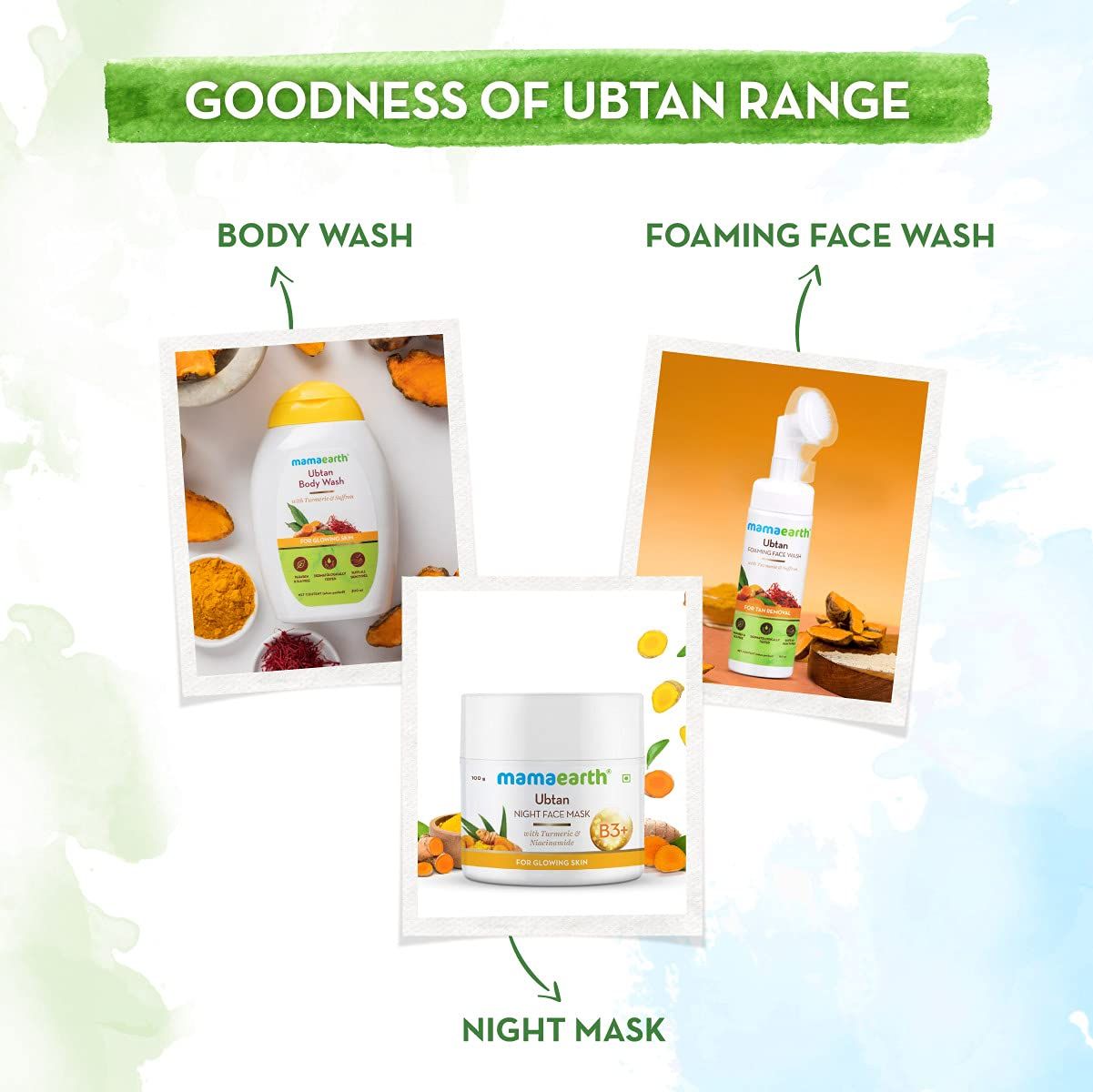 Ubtan Ultra Light Gel Oil-Free Moisturizer with Turmeric and Saffron for Deep Hydration - 200 ml