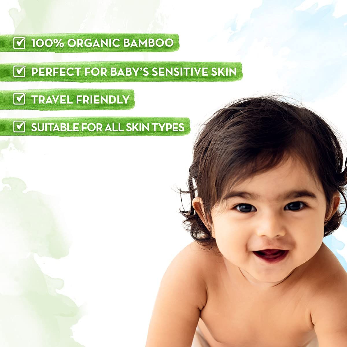 Mamaearth BB Organic Bamboo Based Baby Wipes 72x3