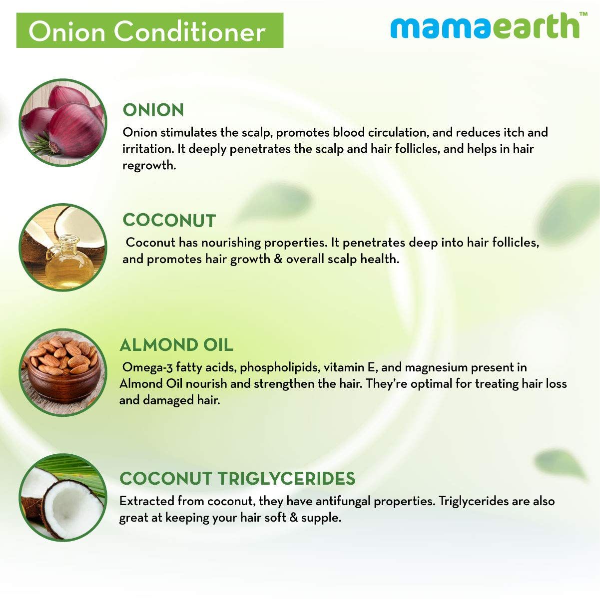 Onion Hair Mask, For Hair Fall Control, With Onion Oil and Organic Bamboo Vinegar, 200ml