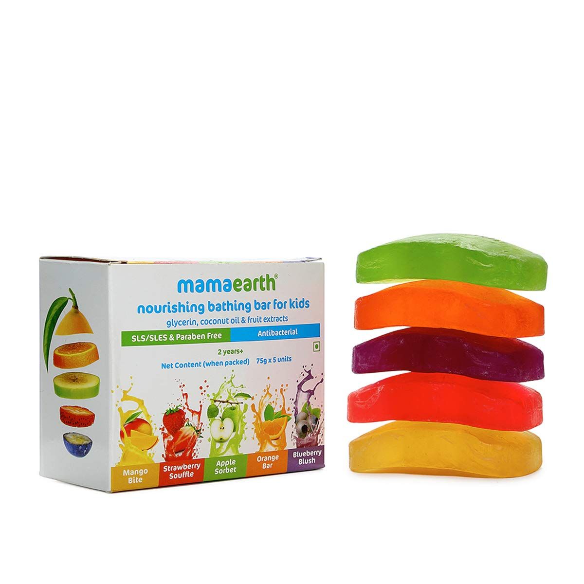 Mamaearth BB Nourishing Bathing Bar For Kids 75gx5