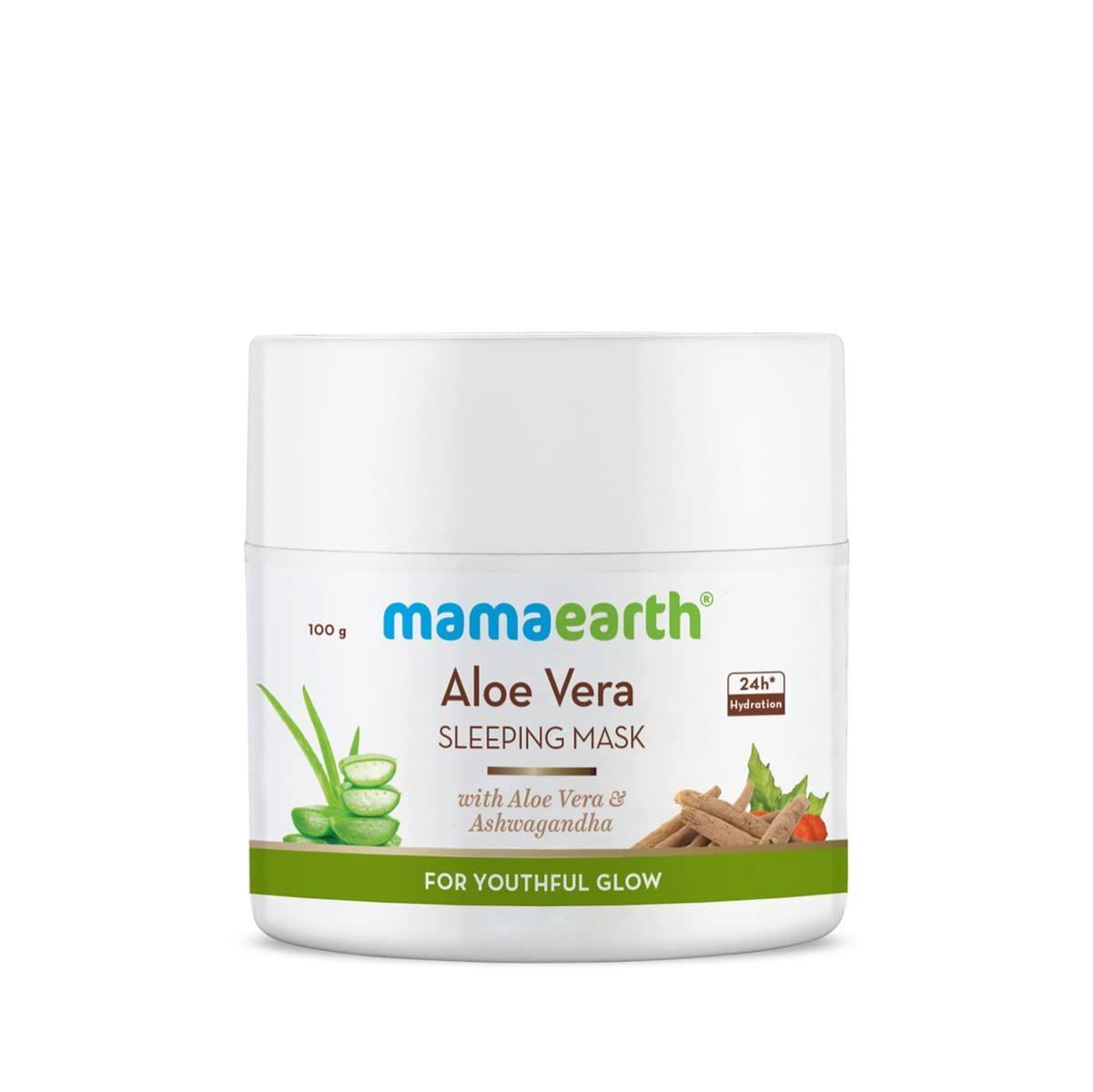 Aloe Vera Sleeping Mask with Aloe Vera & Ashwagandha for a Youthful Glow - 100 g