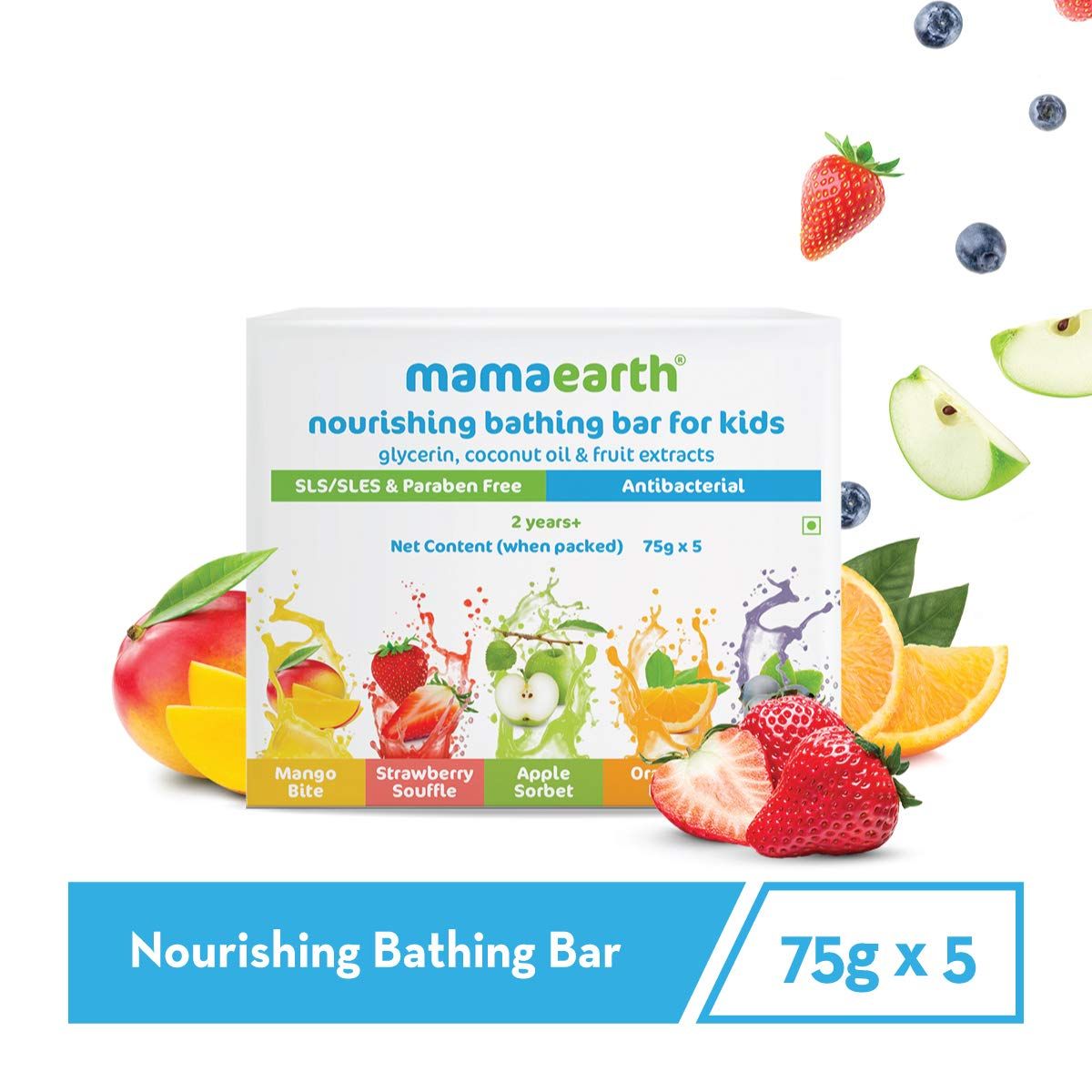 Mamaearth BB Nourishing Bathing Bar For Kids 75gx5