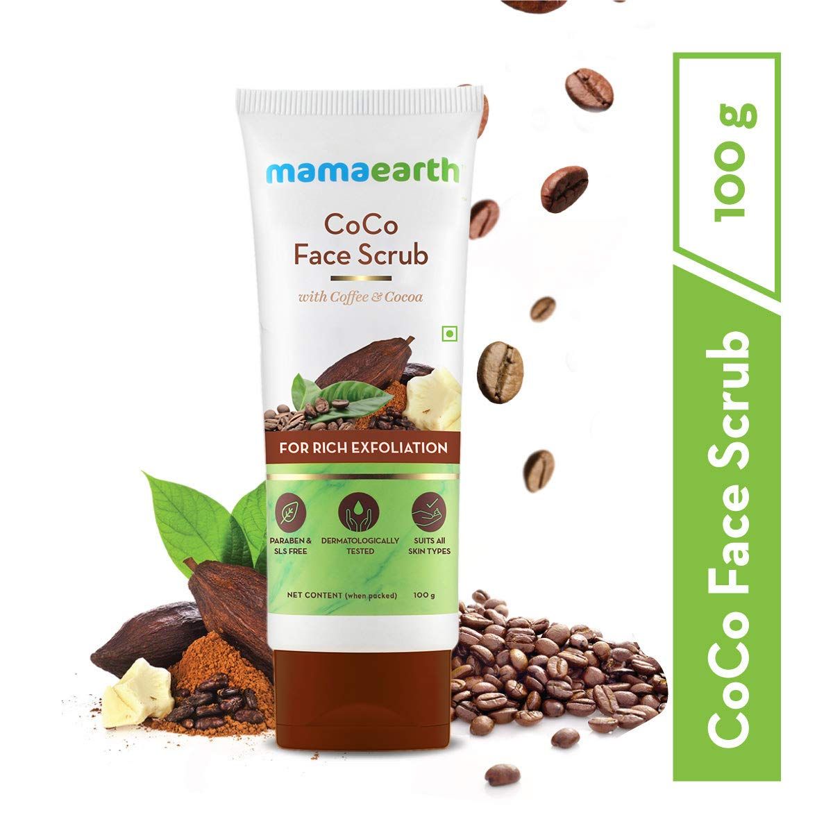 CoCo Face Scrub with Coffee and Cocoa for Rich Exfoliation - 100g