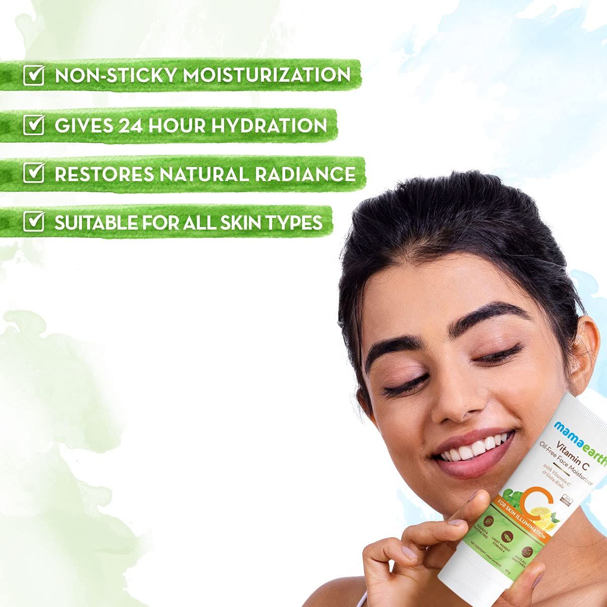 Vitamin C Oil-Free Moisturizer For Face with Vitamin C and Gotu Kola for Skin Illumination - 80ml