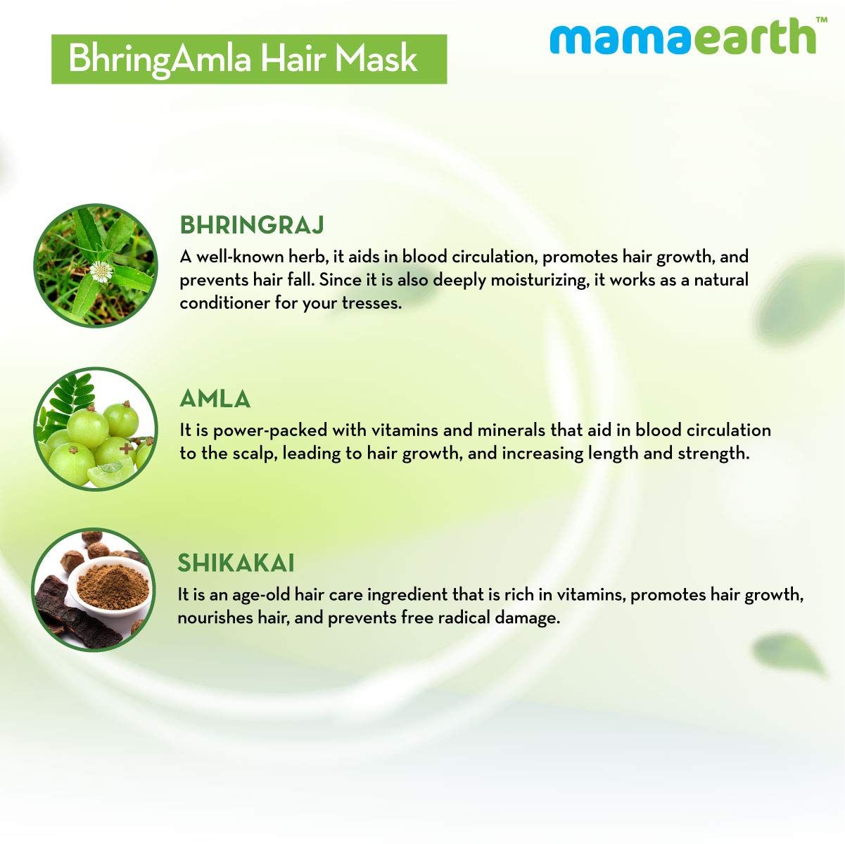 BhringAmla Hair Mask with Bhringraj and Amla for Intense Hair Treatment - 200 g