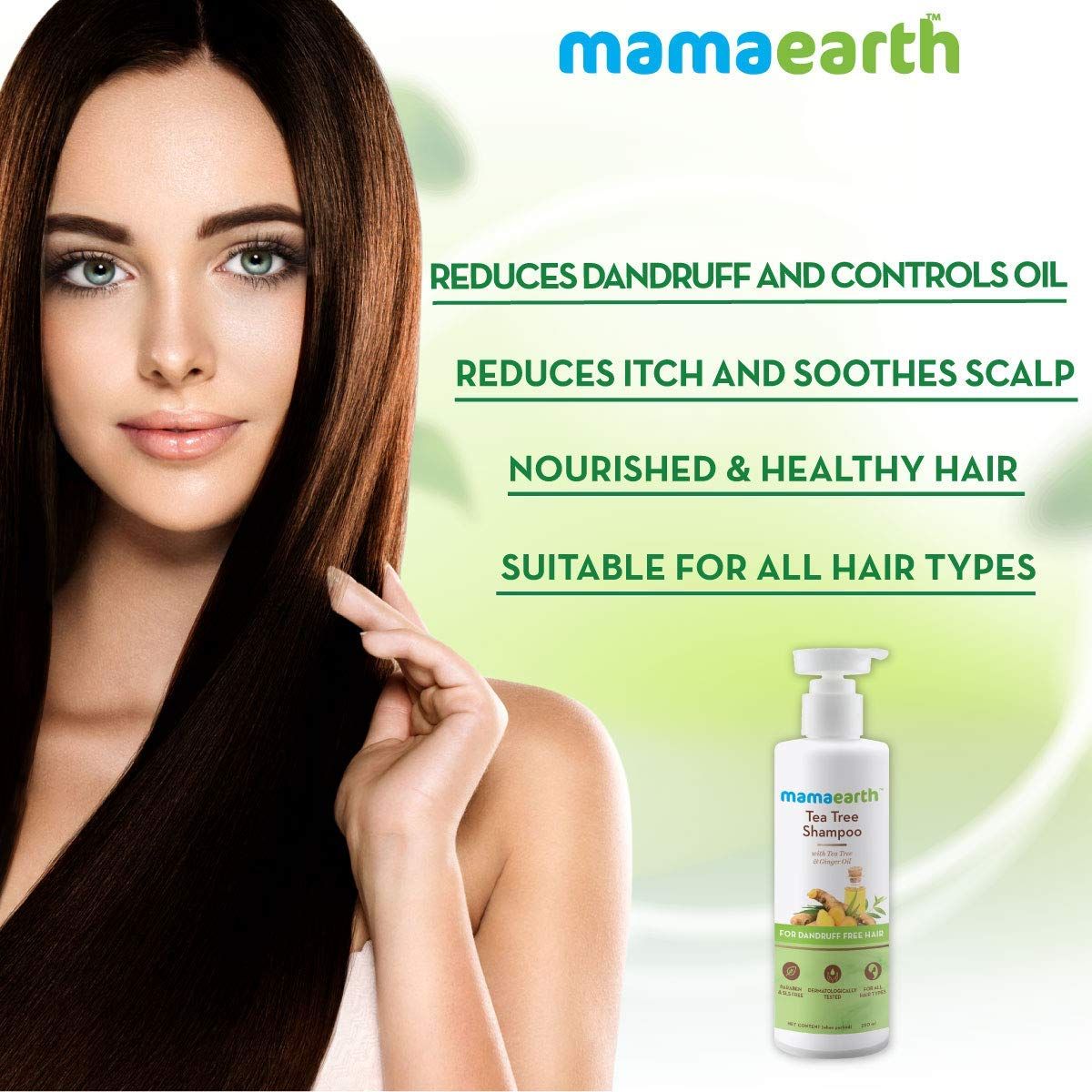 Tea Tree Shampoo for Dandruff Free Hair - 250ml
