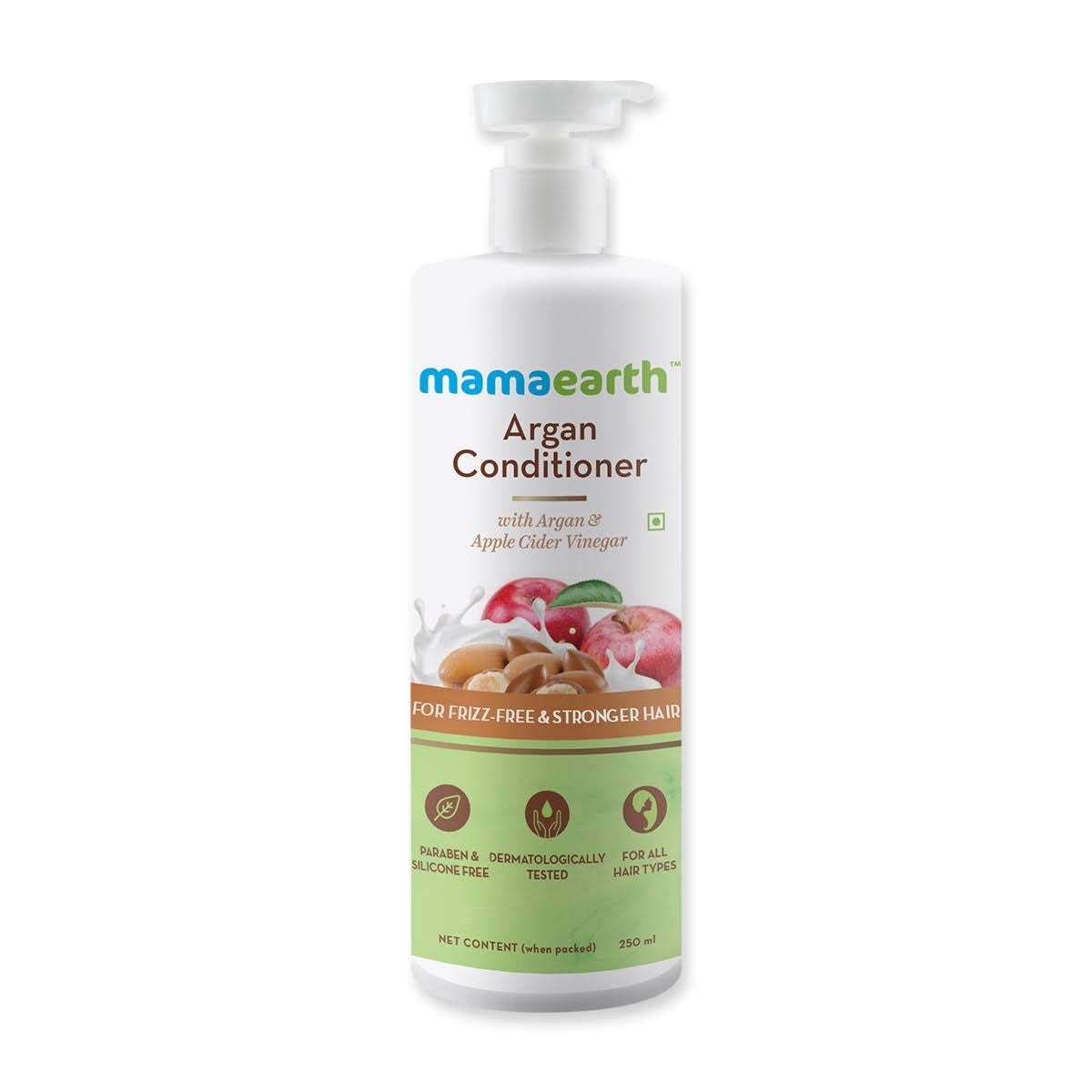 Argan Conditioner with Argan and Apple Cider Vinegar for Frizz-Free and Stronger Hair - 250ml