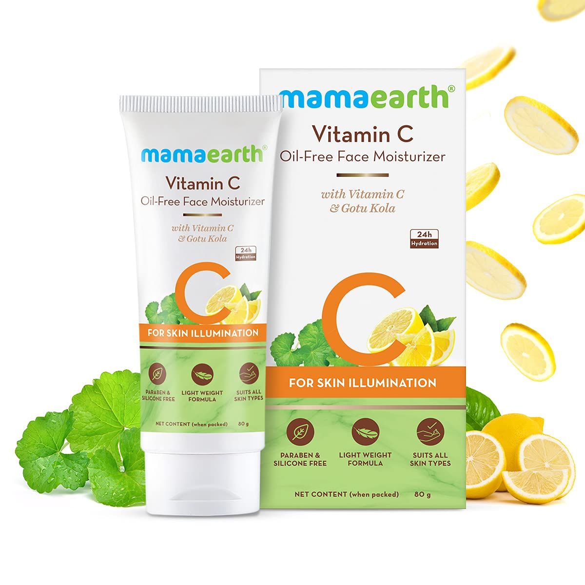 Vitamin C Oil-Free Moisturizer For Face with Vitamin C and Gotu Kola for Skin Illumination - 80ml