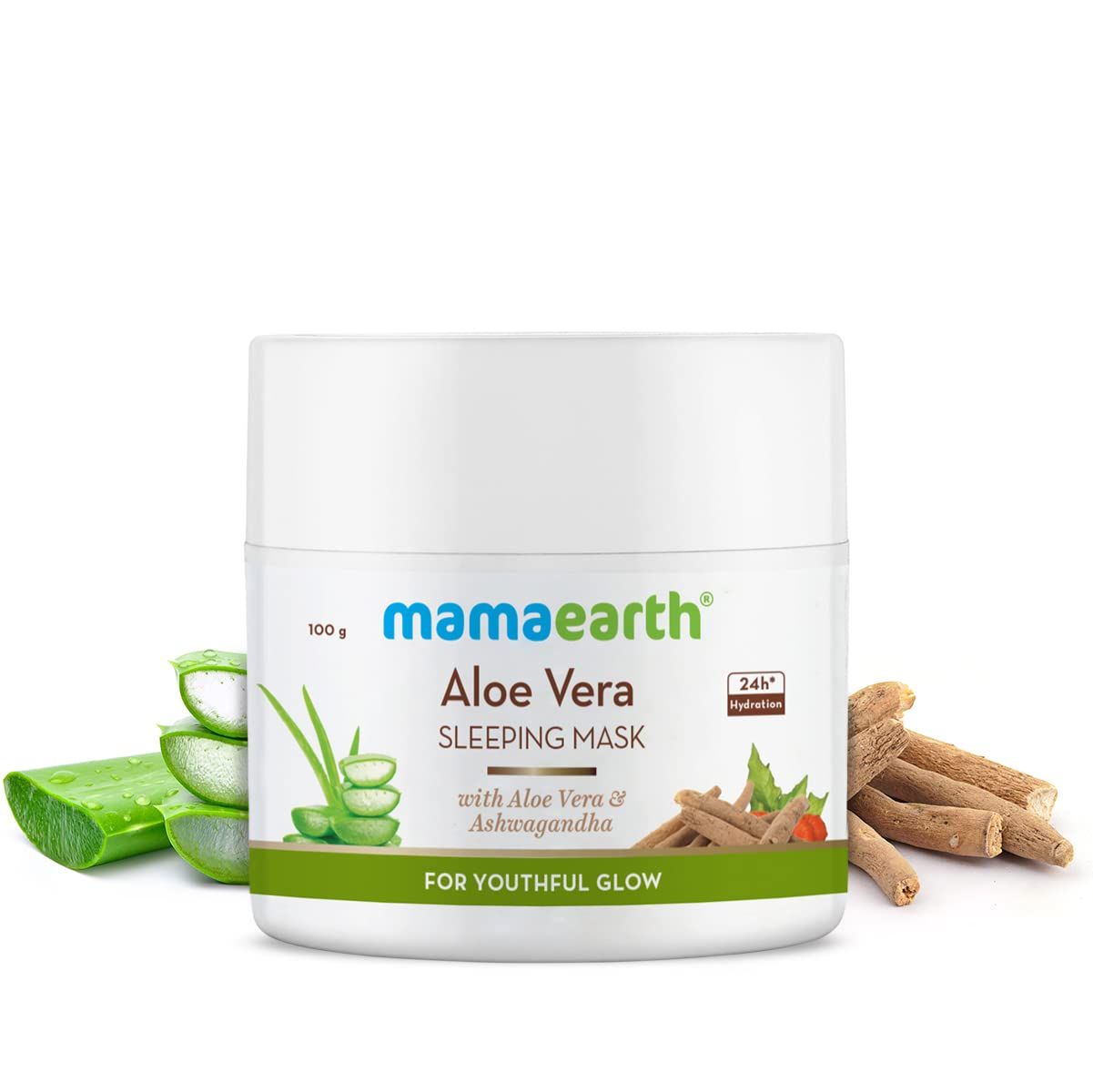 Aloe Vera Sleeping Mask with Aloe Vera & Ashwagandha for a Youthful Glow - 100 g