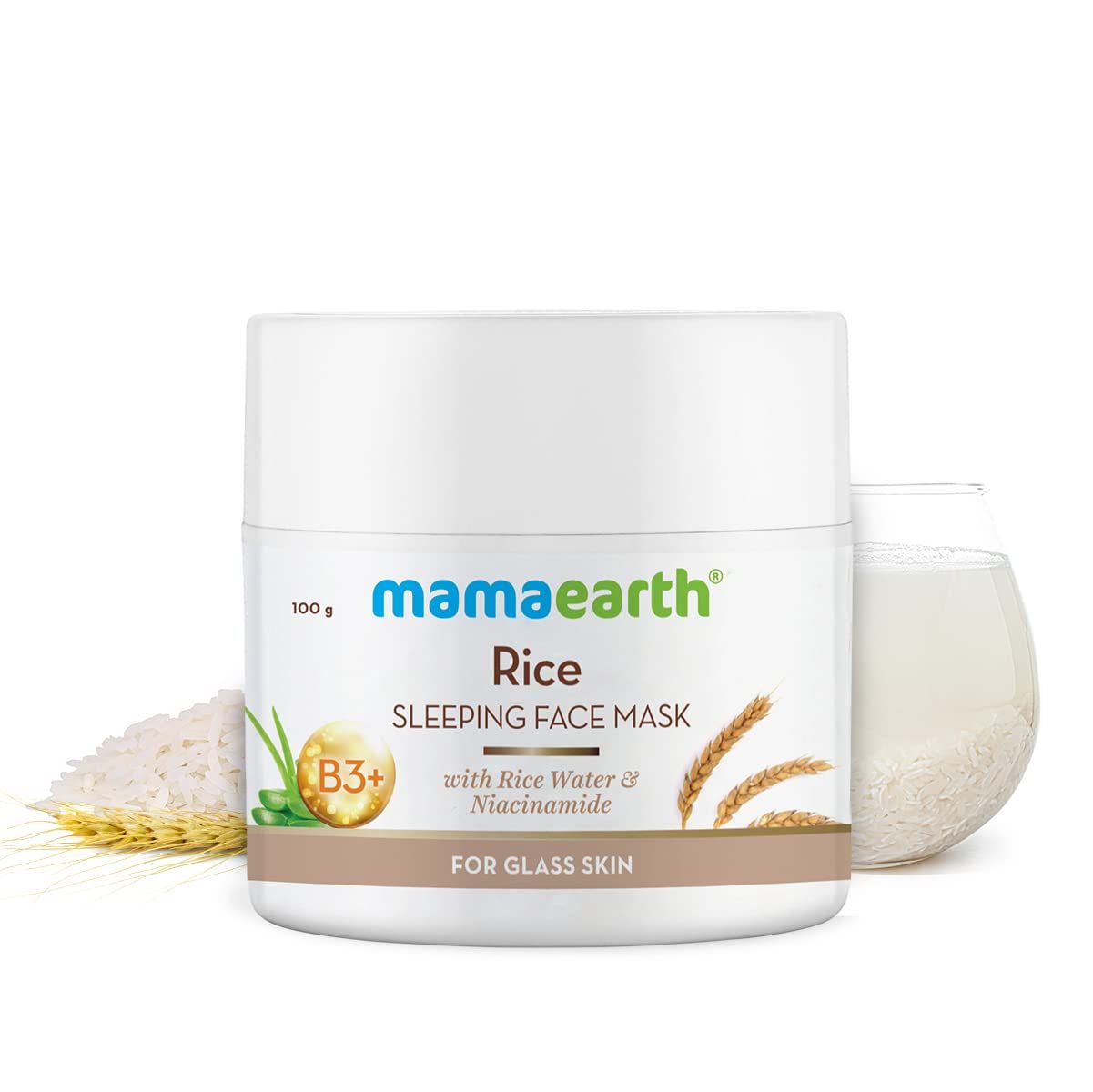 Rice Sleeping Face Mask With Rice Water & Niacinamide for Glass Skin - 100 ml