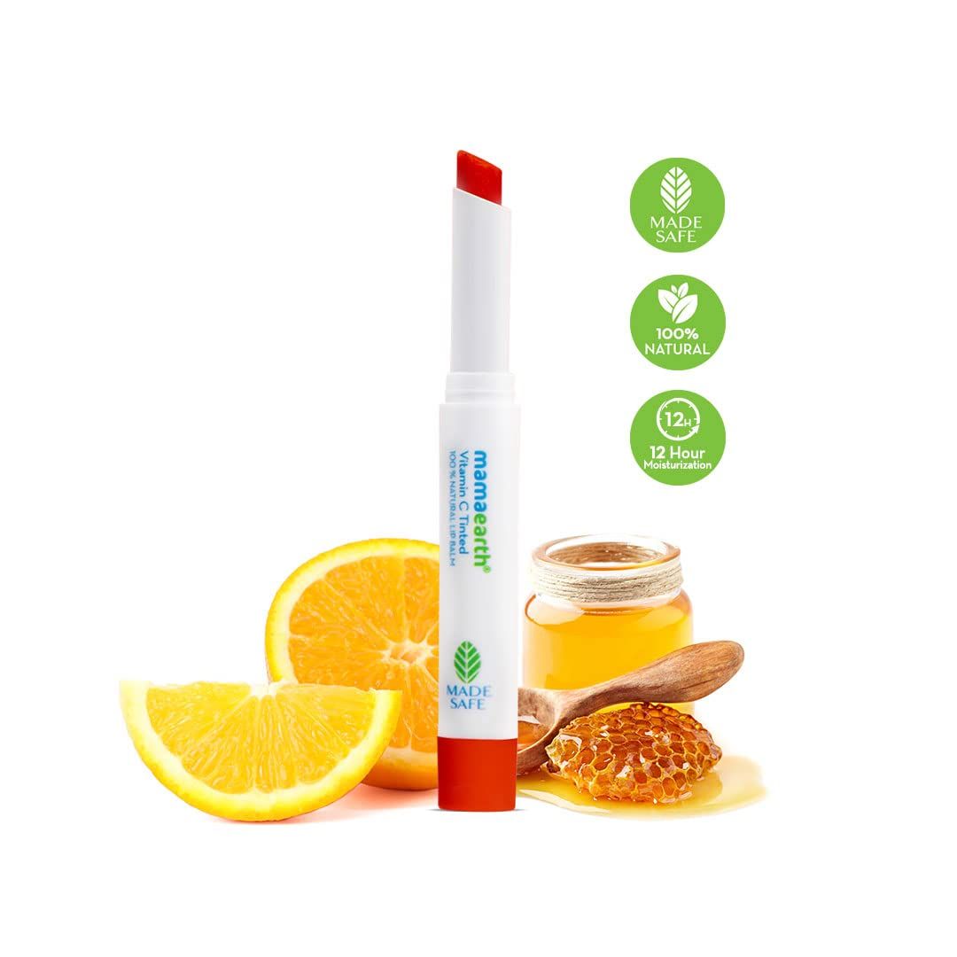 Mamaearth Rose Tinted 100% Natural Lip Balm With Rose Oil and Castor Oil - 2 g