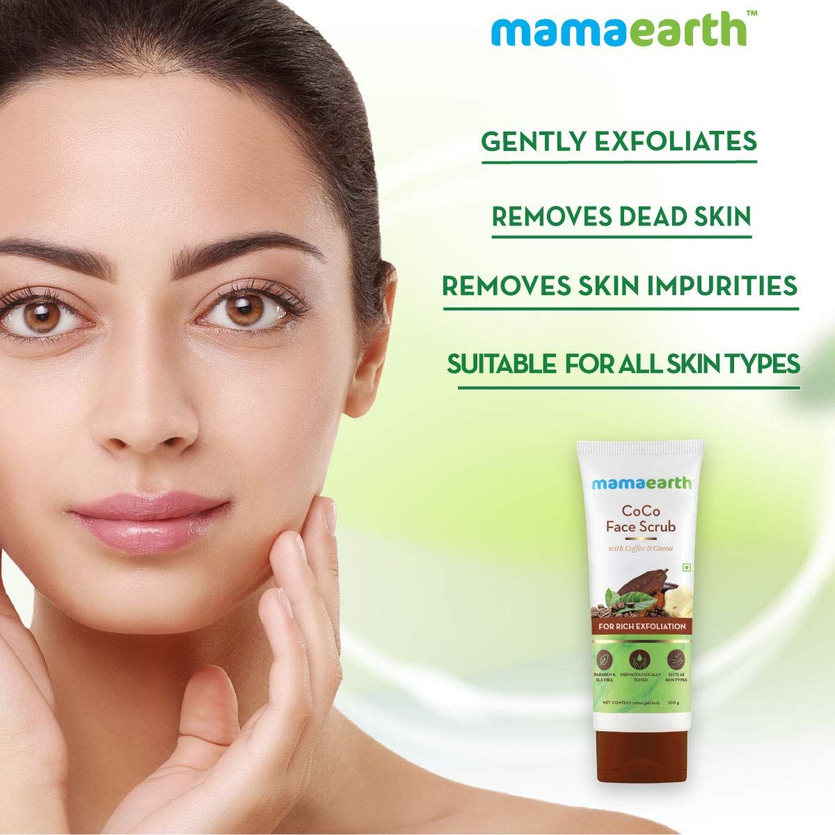 CoCo Face Scrub with Coffee and Cocoa for Rich Exfoliation - 100g