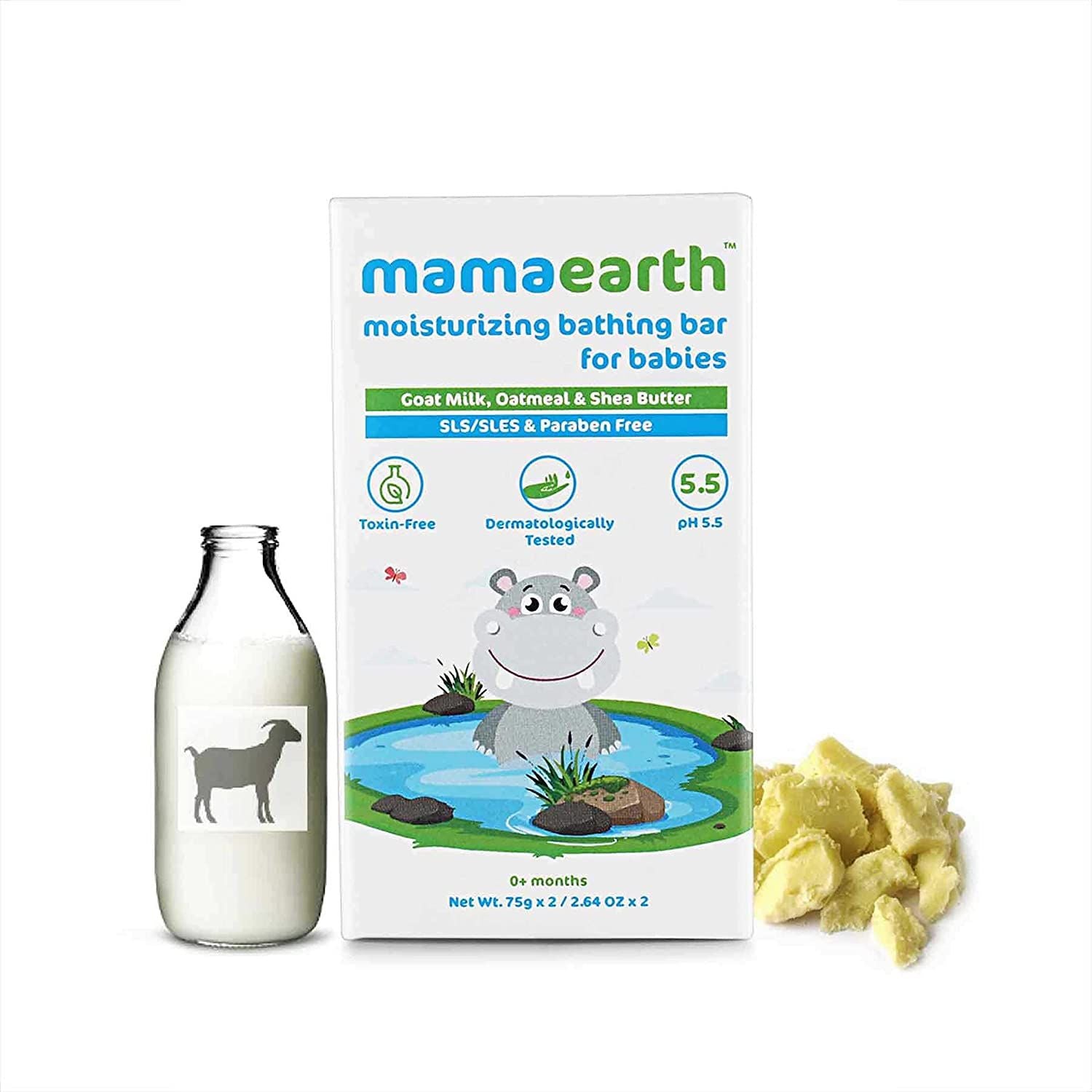 Mamaearth BB MOISTURIZING BATHING BAR 2x75