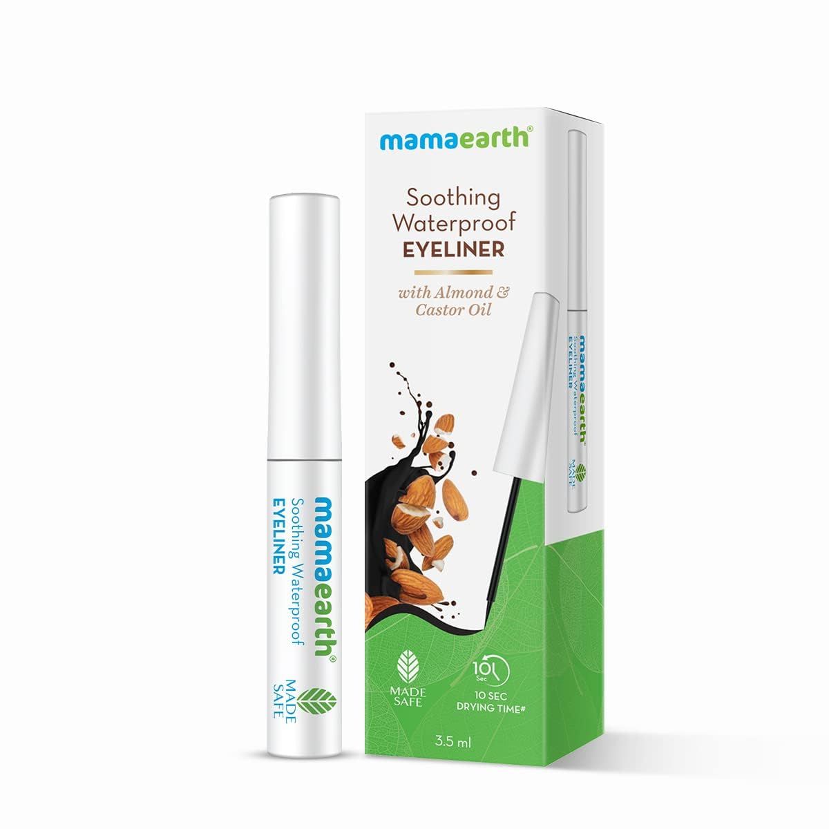 Soothing Waterproof Eyeliner with Almond Oil & Castor Oil for 10 Hour Long Stay - 3.5 ml
