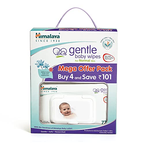 Himalaya Gentle Baby Wipes Mega Offer Pack (4N x 72's) Save Rs.101/-, White, Pack of 1