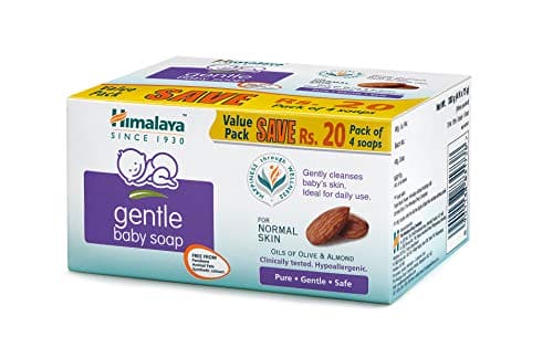 Himalaya Total Care Baby Pants Diapers, Extra Large, 74 Count & Himalaya Gentle Baby Soap Value Pack, 4 * 75g