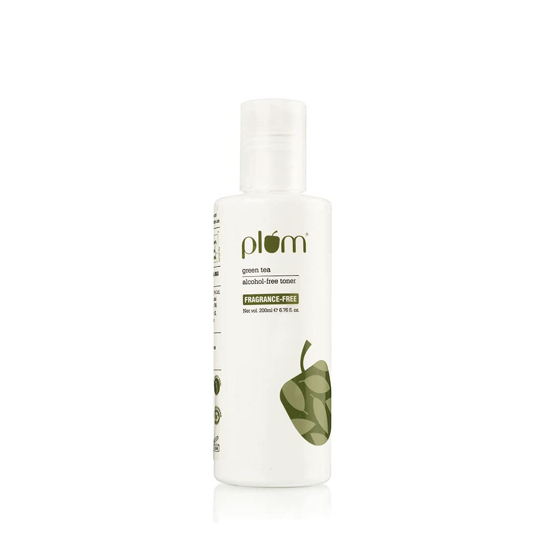 Plum Green Tea Non-Alcoholic Toner, 100% Fragrance Free & Non-Drying Formula, Shrinks Pores & Combats Acne, Vegan, Transparent, 200 ml