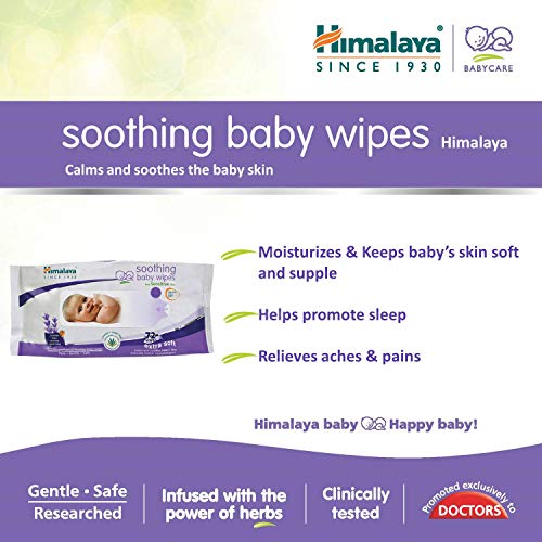 Himalaya Soothing Baby Wipes - (72 Pieces), White