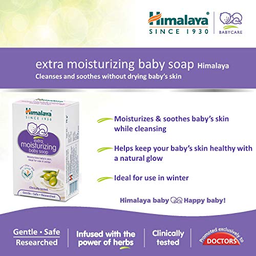 Himalaya Extra Moisturizing Baby Soap, 125g, White