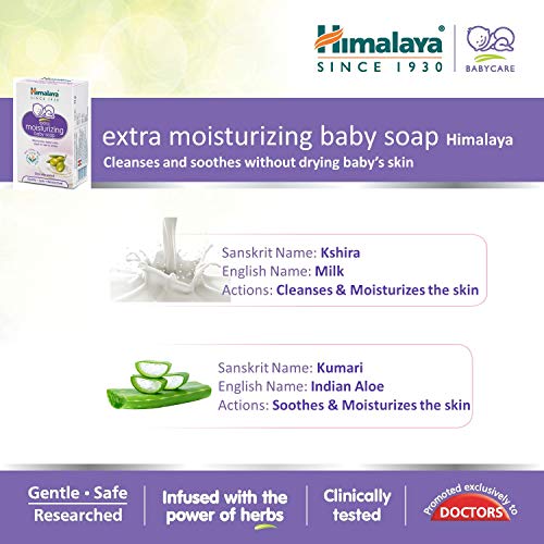 Himalaya Herbals Extra Moisturizing Baby Soap, 75g, White