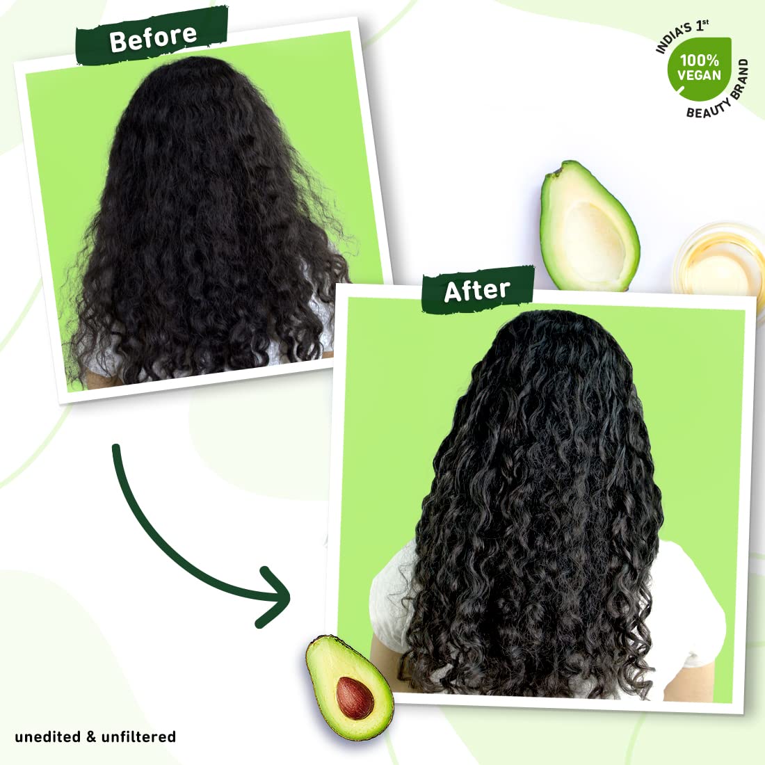Plum Avocado & Argan Oil Curl Gel for Curly Hair I Curly Hair Product Women & men | Defines Curls, smoothens curls & Hydrates I 110ml
