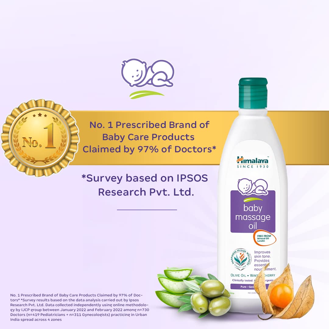 Himalaya Face Body Oil Baby Massage Oil For All Skin Types (500 ML)