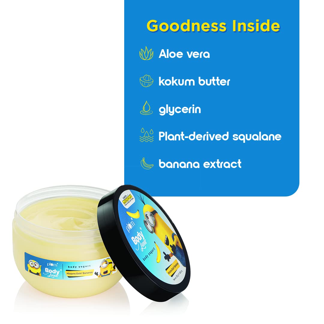 Plum BodyLovin? Minions Goin? Bananas Body Yogurt | Lightweight Hydration | Instant Cooling | Bananas Fragrance